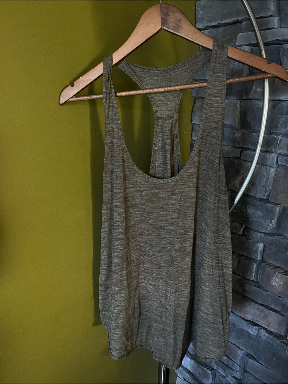 Lululemon flowy tank top. XL women’s.  Colour is marbled greyish dark green.